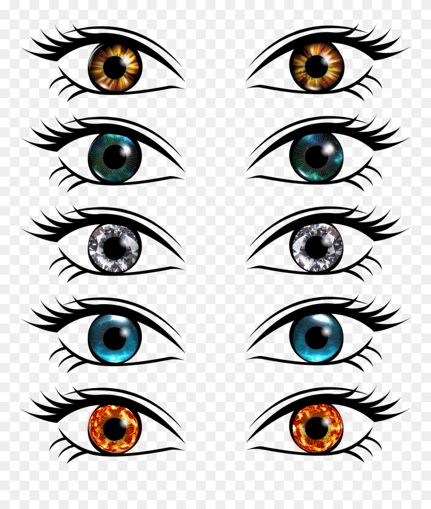 Eye Iris Pupil - Blue Eyes Brown Eyes Cartoon Clipart