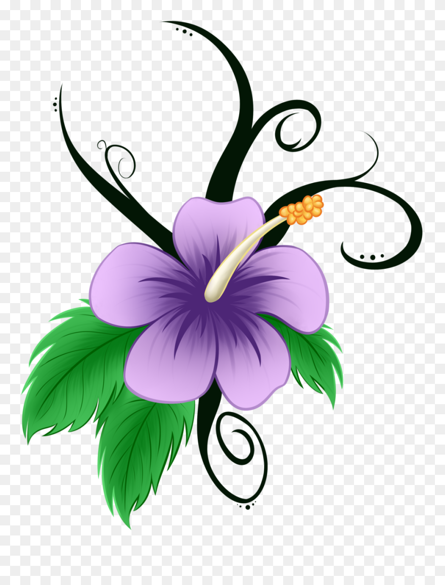 Hawaiian Flower Clip Art - Cartoon Flowers Images Hd - Png Download