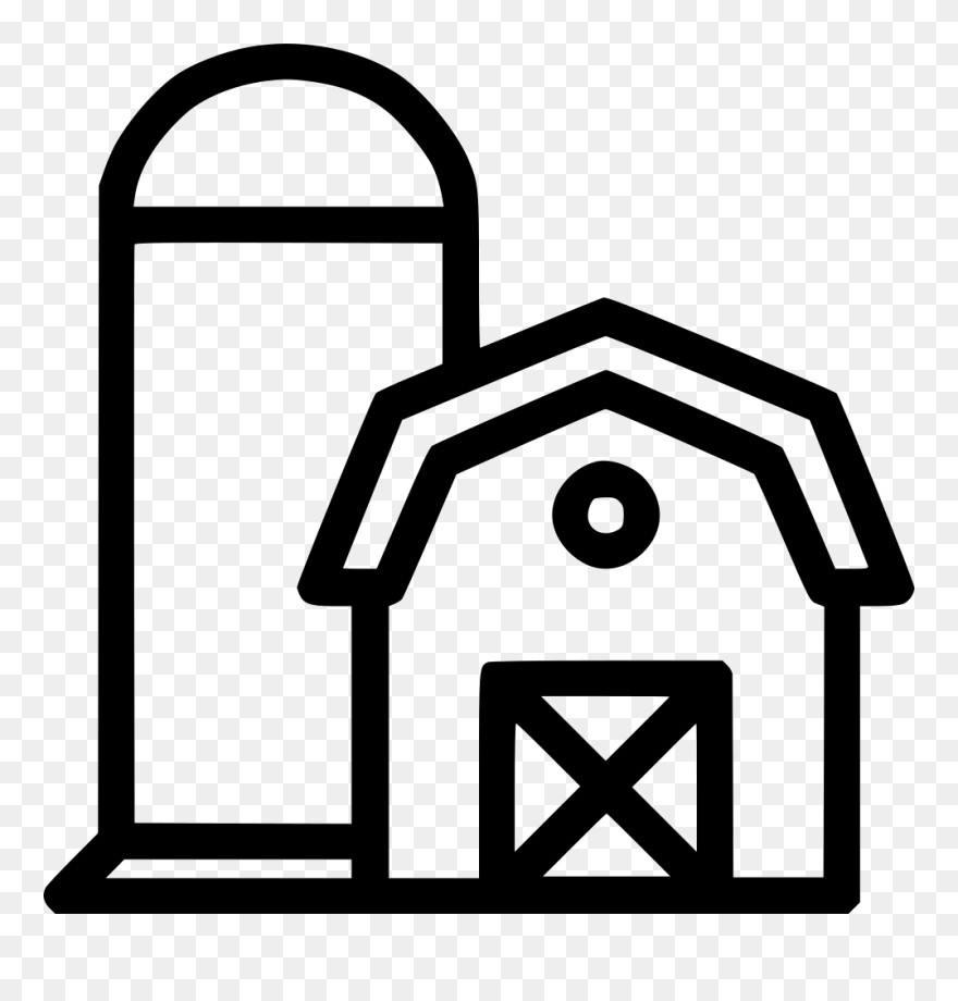 Barn With Silo Clipart - Png Download