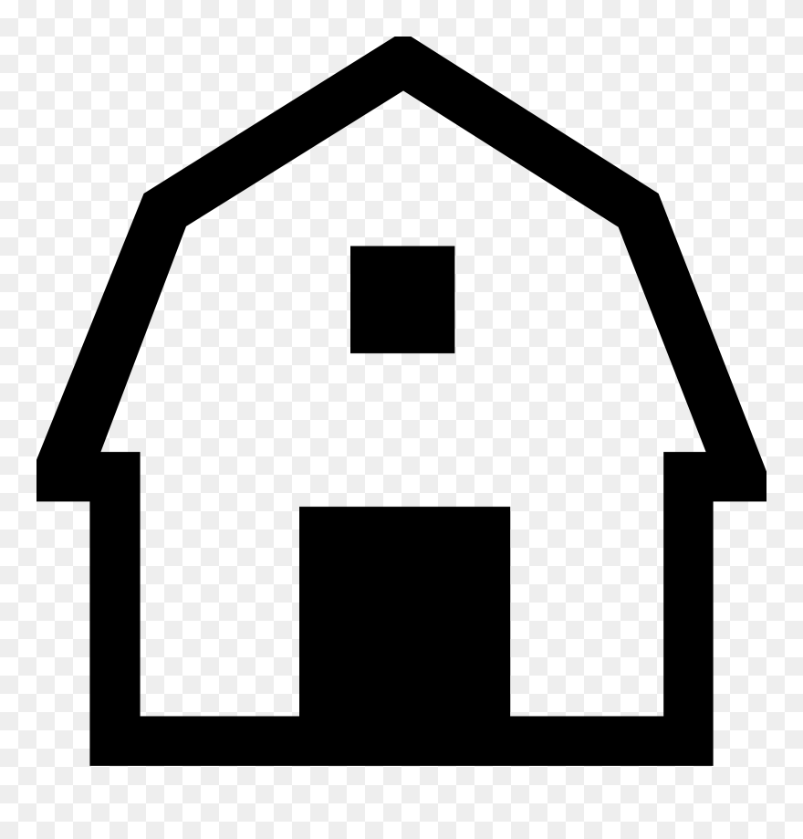 Barn Silo Clip Art - Clip Art Simple Barn - Png Download