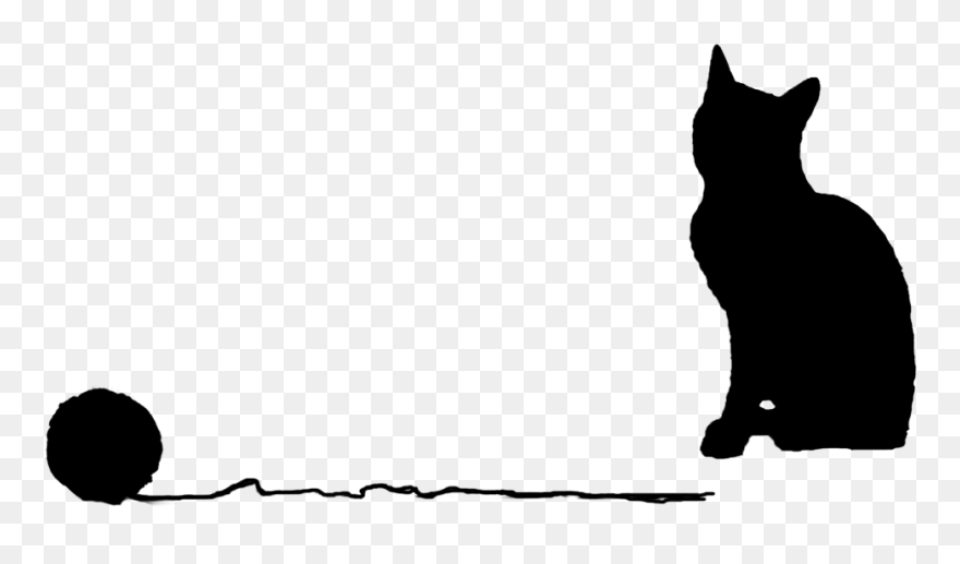 Yarn And Cat Clipart Jpg Freeuse Library Cats Clipart - Cat With Yarn Clip Art - Png Download