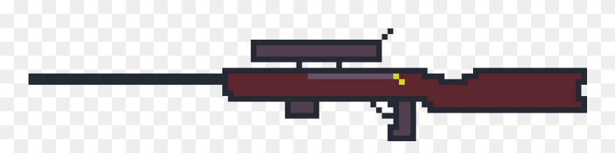 Pixel Art Hunting Rifle Clipart