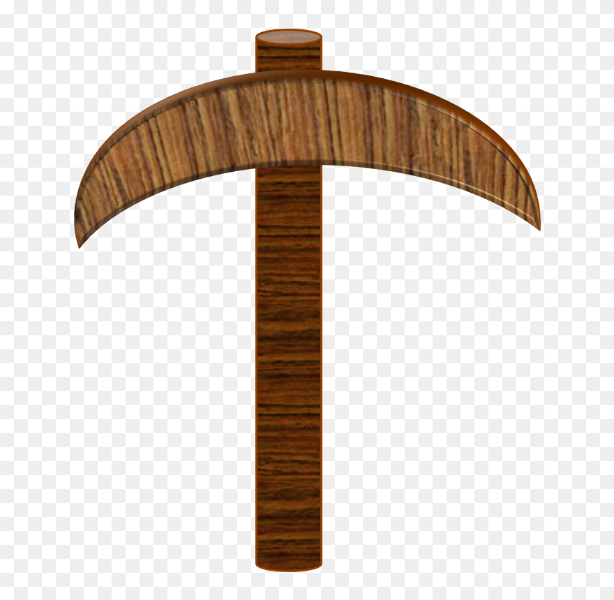 Transparent Diamond Pickaxe Png - Wooden Pickaxe Clipart