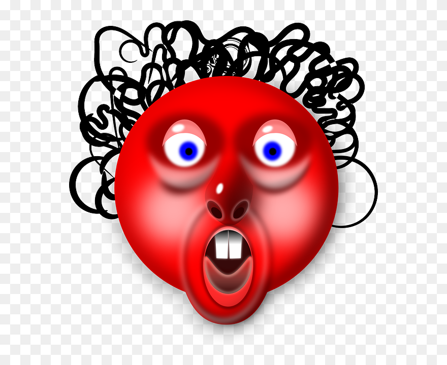 Head, Red, Face, Cartoon, Ball, Hair, Thread, Yarn - Red Face Cartoon Character Clipart