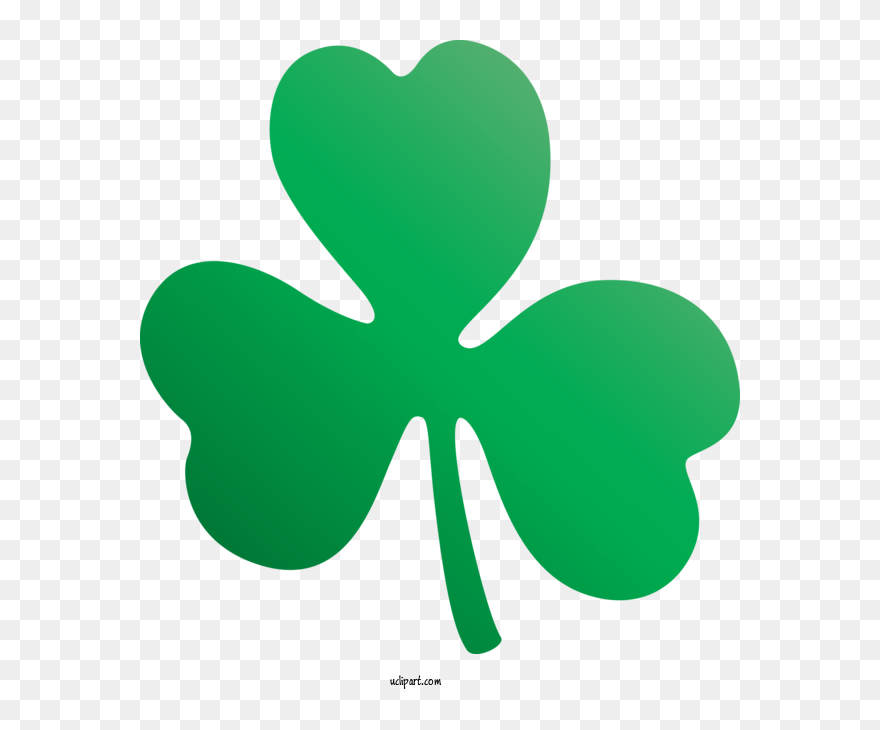 Transparent Holidays Green Shamrock Leaf For Saint - Shamrock Clipart