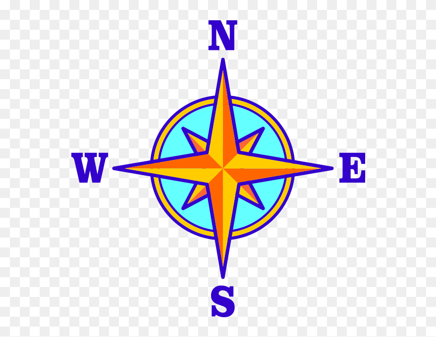 Compass Rose - North West East South Vector Clipart
