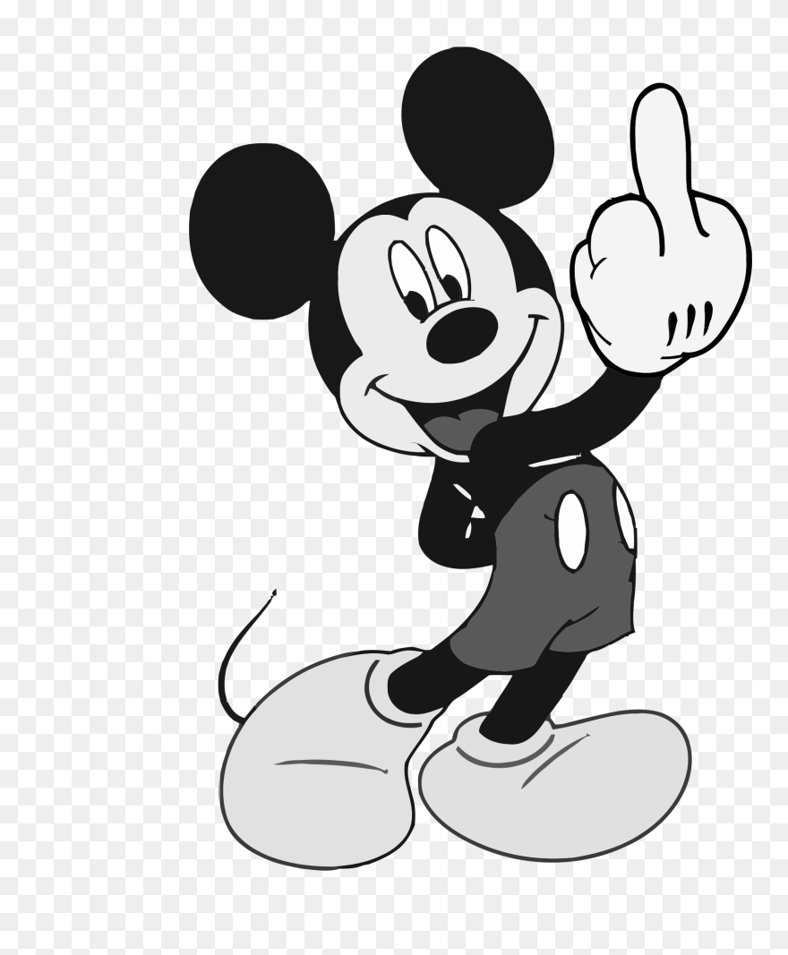Mickey Mouse Minnie Mouse Donald Duck The Finger The - Mickey Mouse Middle Finger Clipart