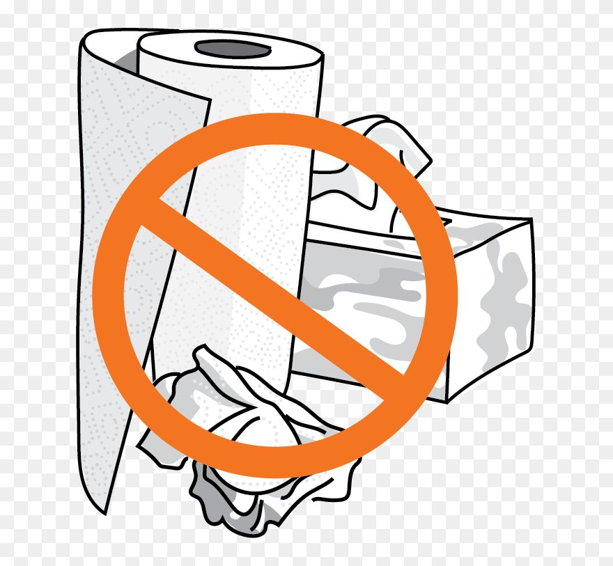 Tissue-type Papers Not Recyclable - Do Not Recycle Paper Towel Clipart