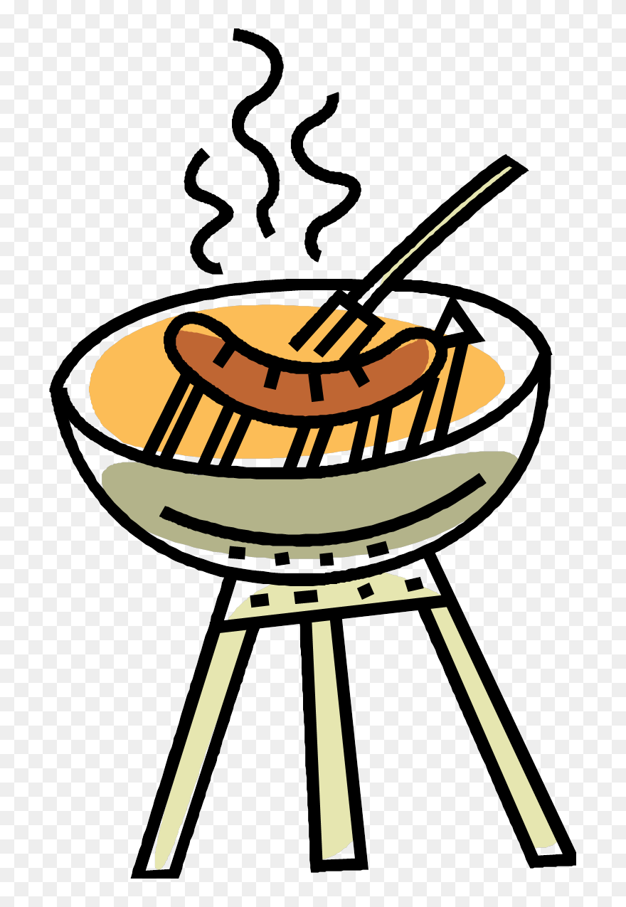 Bbq Png Clipart - Clip Art Sausage Sizzle Transparent Png
