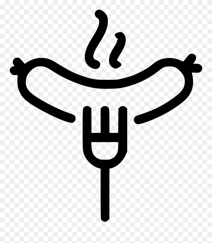 Grill Sausage Bbq - Bbq Sausage Icon Png Clipart