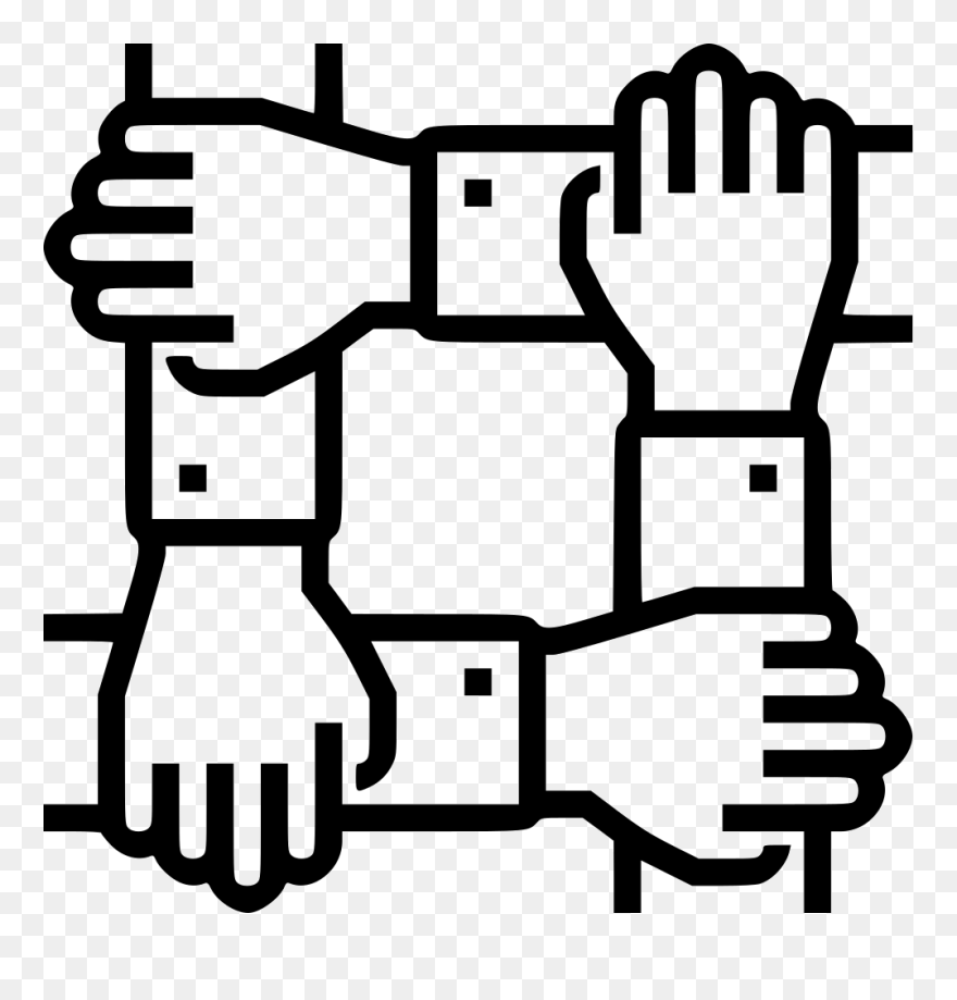 Collaboration Teamwork Clipart Black And White - Teamwork Icon Png Transparent