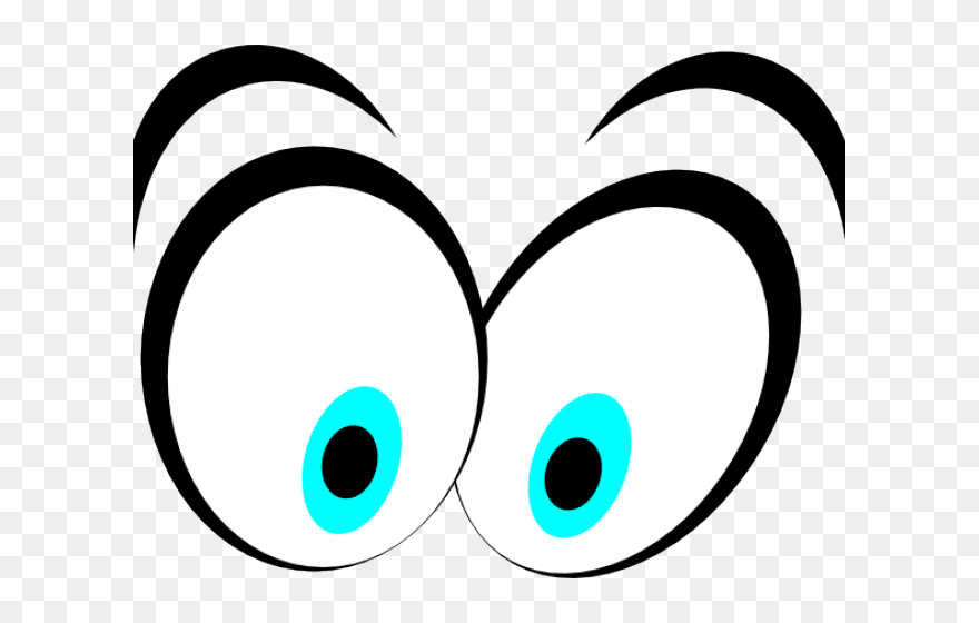 Transparent Monster Eyeball Clipart - Eyes Looking Down Cartoon - Png Download