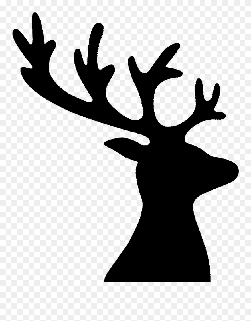 Reindeer Red Deer Antler Elk - Renne Png Clipart