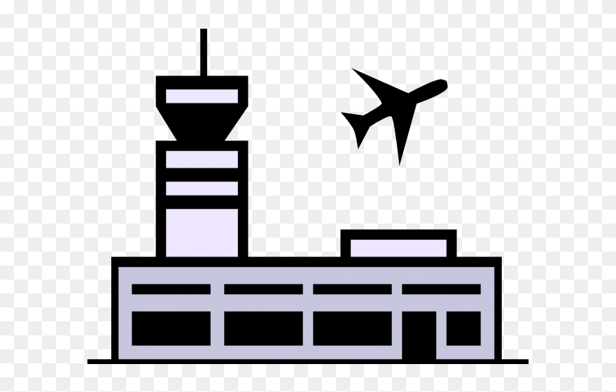 Transparent Airport Clipart Black And White - Png Download