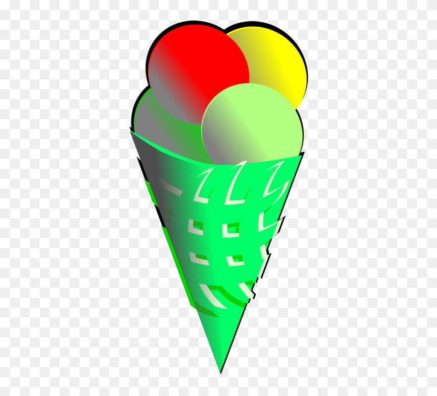 Heart,grass,green - Ice Cream Cone Clipart