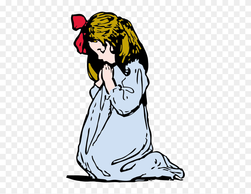 Girl Praying Png Icons - Turn Your Worry Into Prayer Clipart