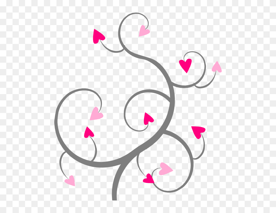 Swirl Hearts Clip Art - Transparent Background Heart Clip Png