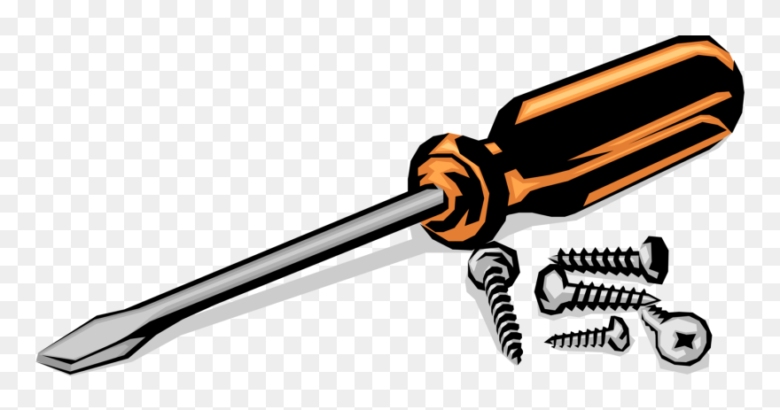 Vector Screw Screwdriver - Screw And Screwdriver Clipart - Png Download