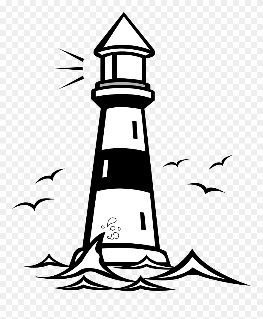 Let Your Light So Shine Coloring Page , Png Download - Transparent Background Lighthouse Clipart
