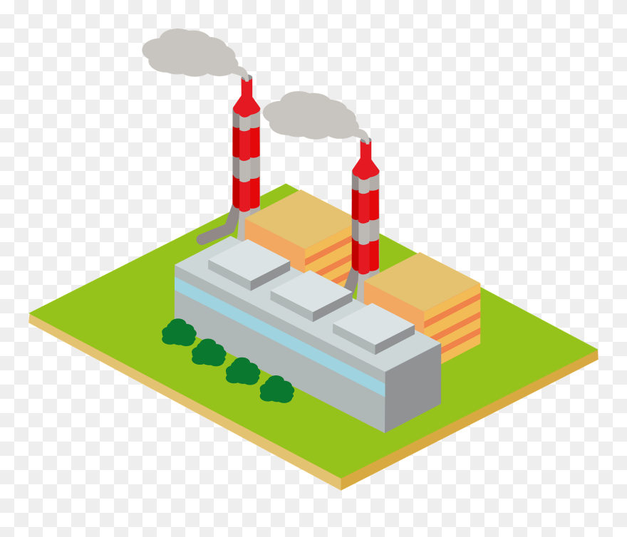 Thermal Power Plant Clipart - 火力 発電 イラスト 無料 - Png Download