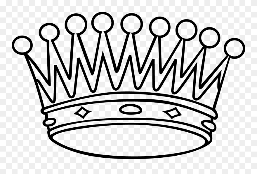 Black And White Crown Clipart