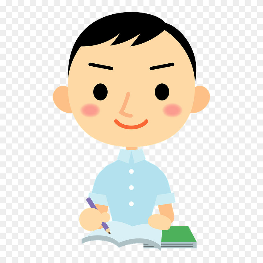 Male Student Study Clipart - Cartoon - Png Download