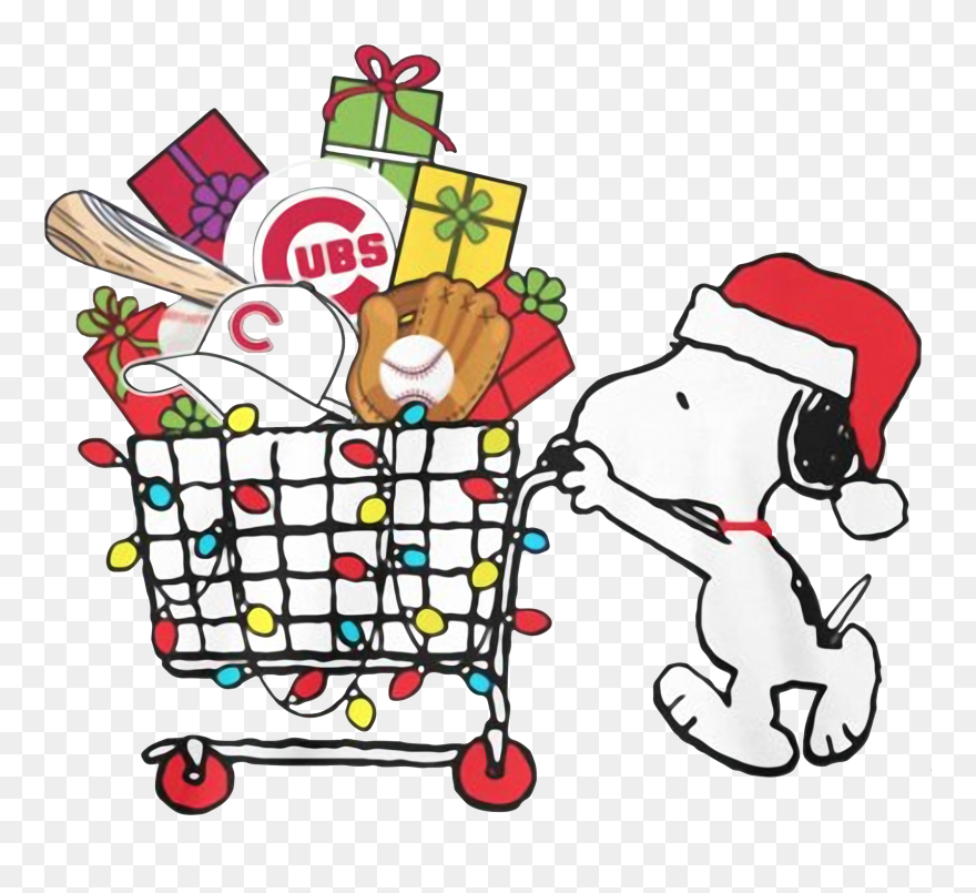 Snoopy Christmas Shopping Clipart