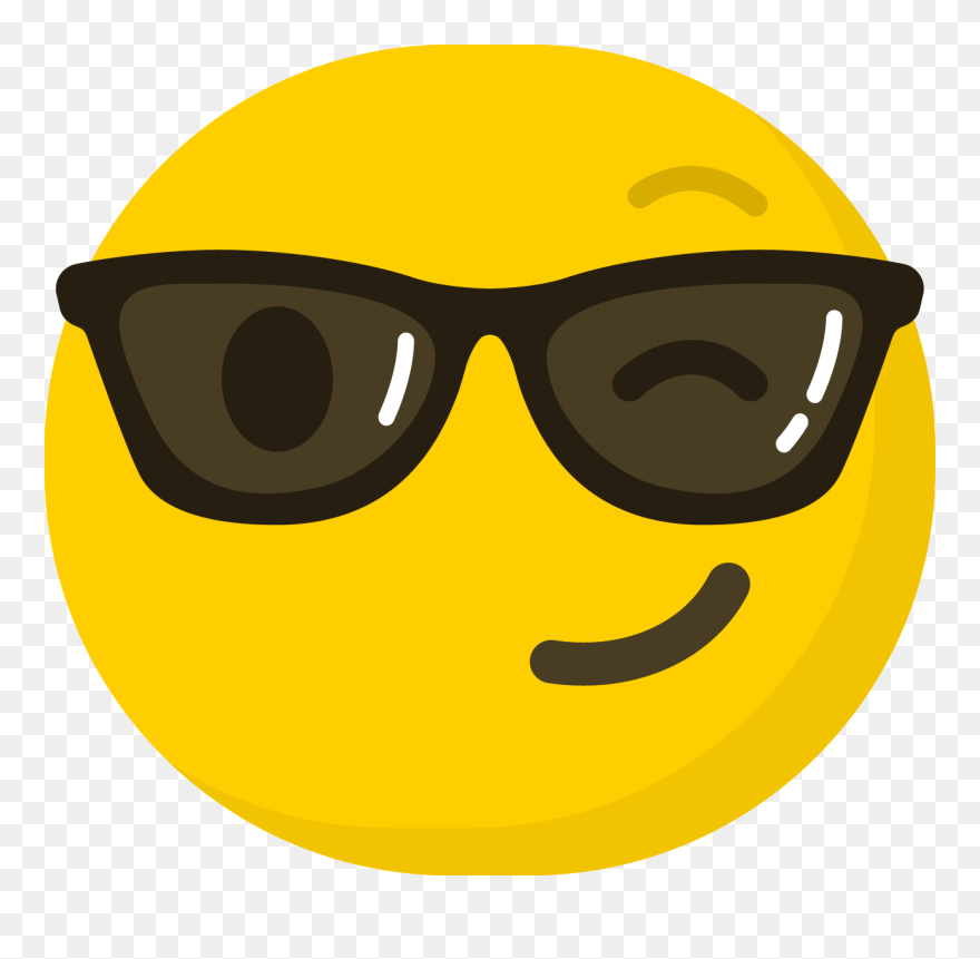 Friendly Clipart Emoticon - Sunglasses Emoji Png Transparent Png