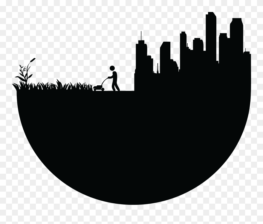 Silhouette Lawn Mowers Drawing Clip Art - Earth Day Climate Action Posters - Png Download