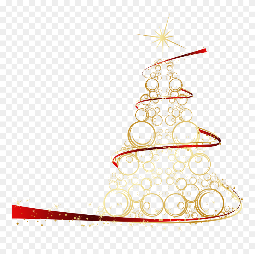 Christmas Tree Clipart On Transparent Background Image - Background Transparent Christmas Images Free - Png Download