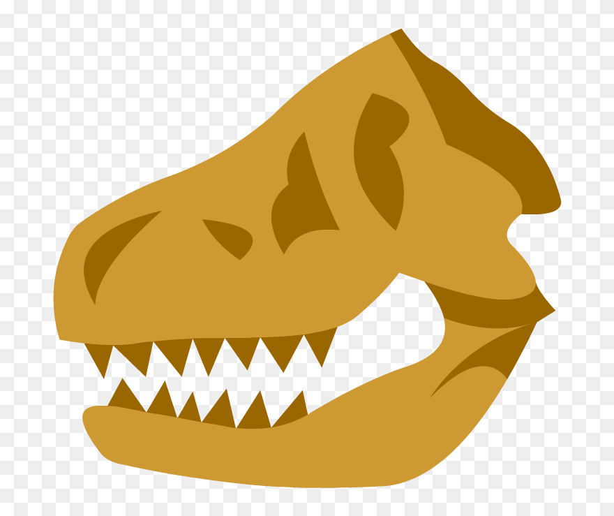 Cartoon Dino Fossil Png Clipart
