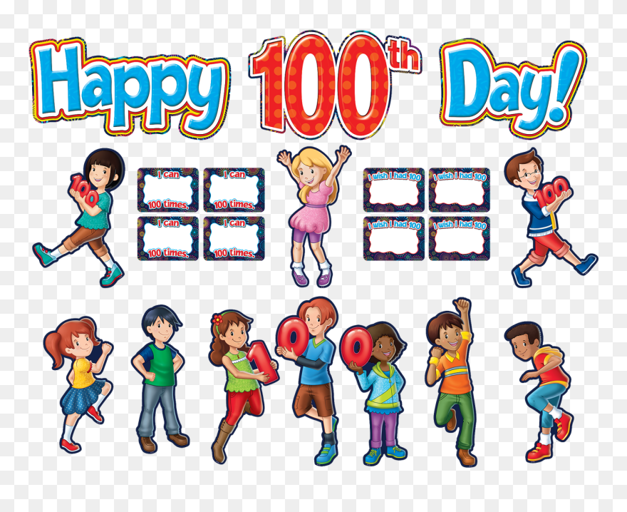 Happy 100th Day Bbs (id=22362) - Cartoon Clipart