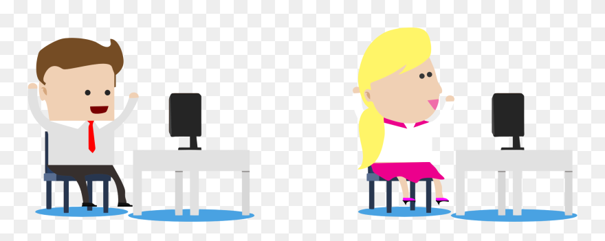 Cheering Office Workers Clip Arts - Office Worker Cartoon Transparent - Png Download
