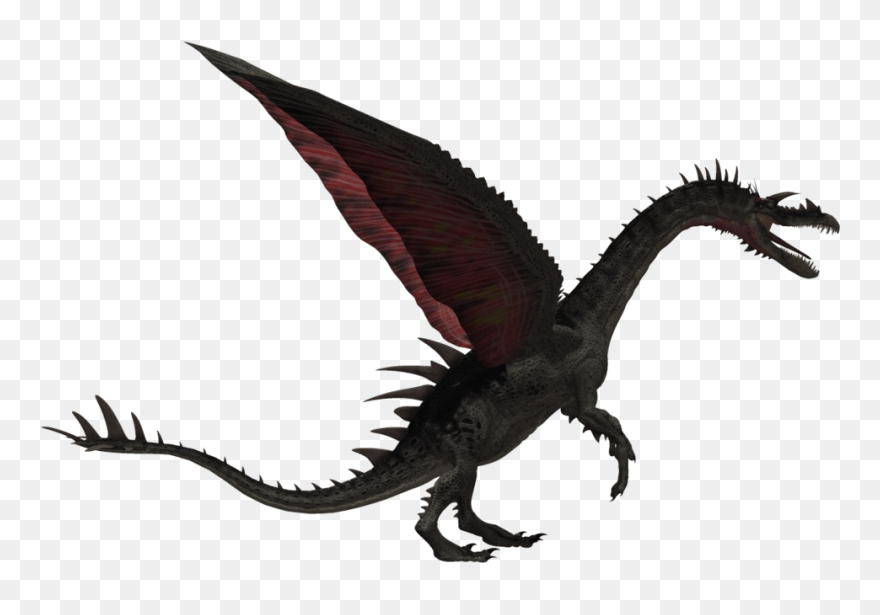 Skyrim Clipart - Realisitc Dragons Png Transparent Png