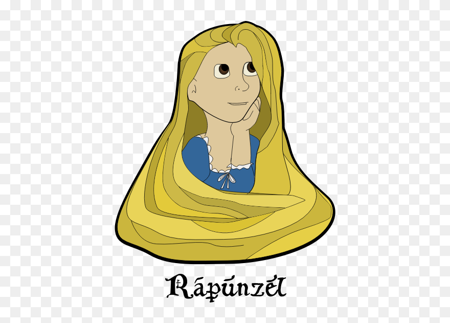 Rapunzel Girl Vector Image - Clip Art - Png Download