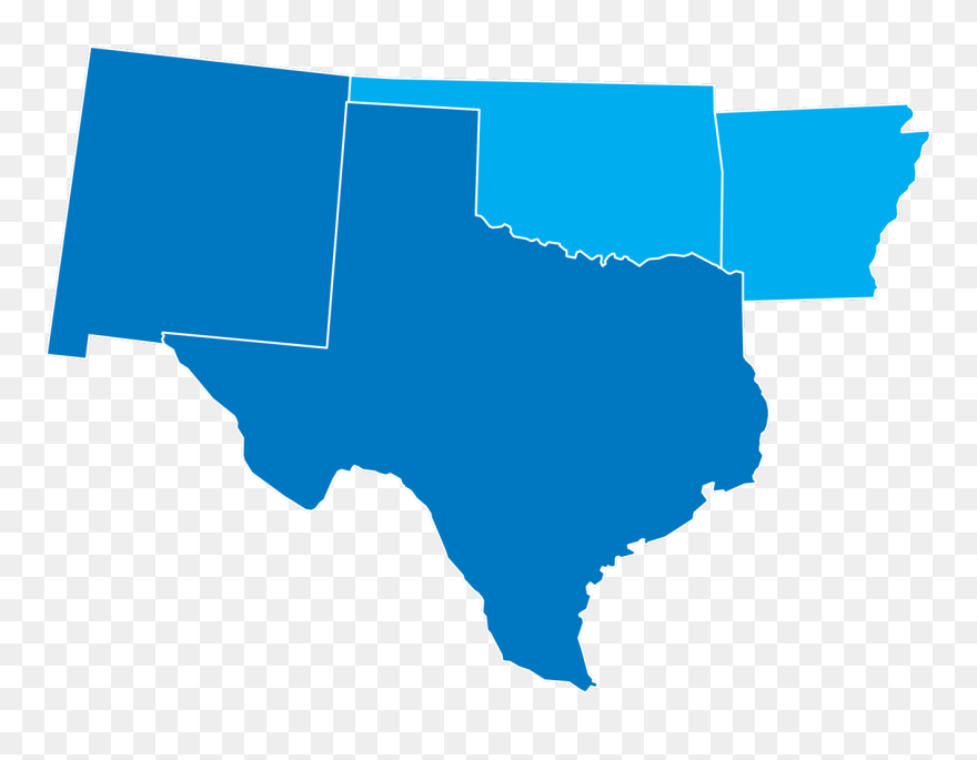 Transparent Texas Map Outline Png - Arizona New Mexico And Texas Clipart