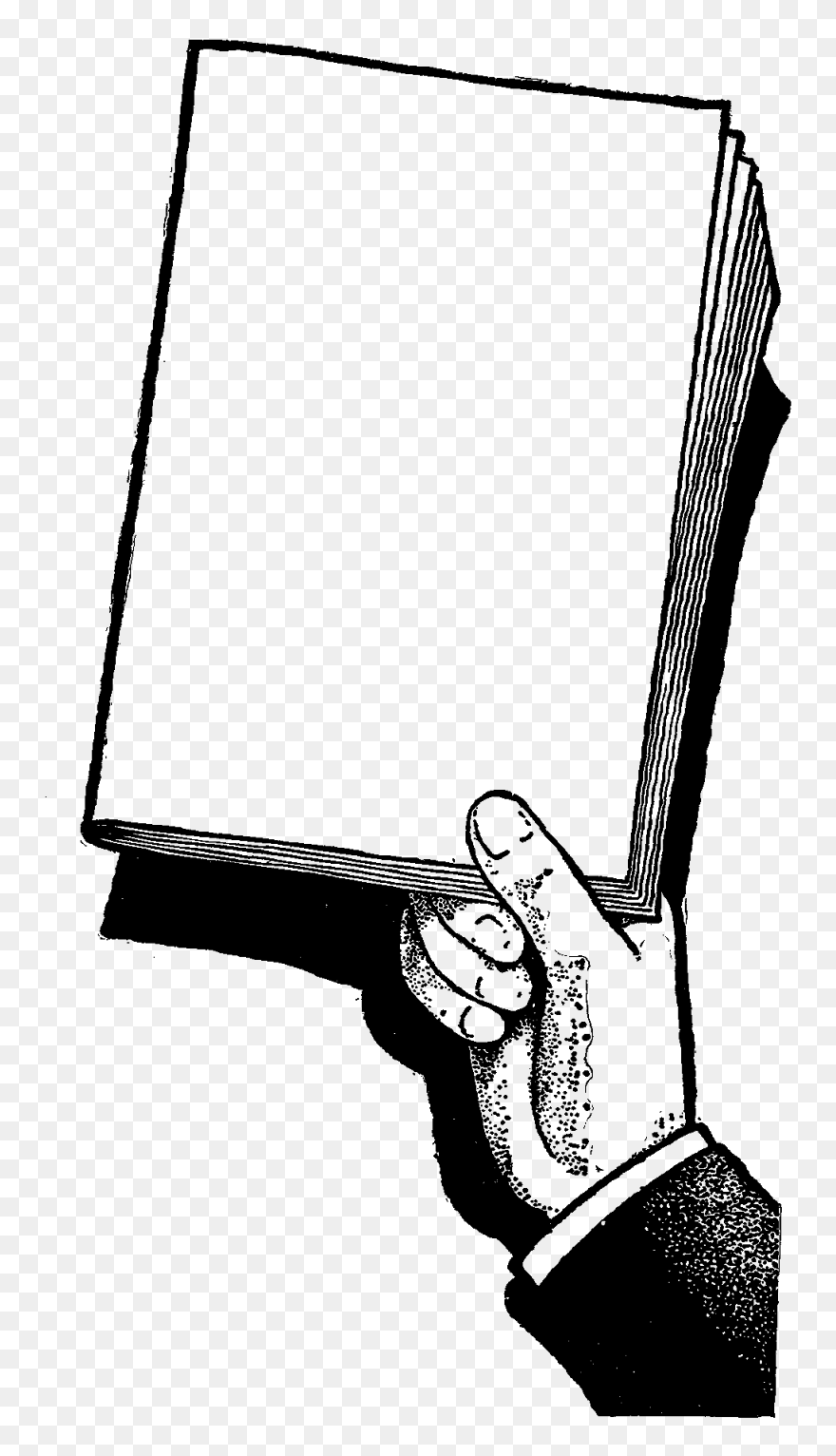 Hand Clip Printable - Book Borders Old - Png Download