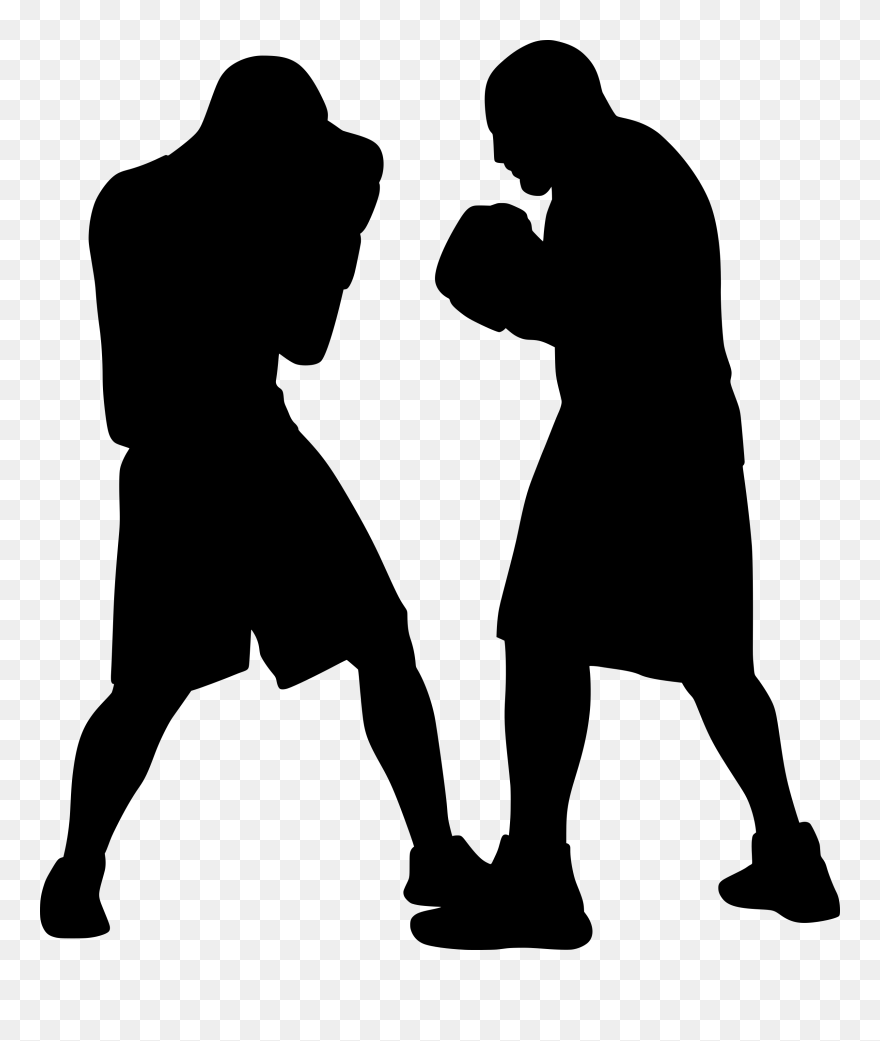 Shadow Silhouette Sticker Wall Decal - Silhouette Boxing Png Clipart