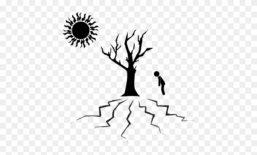 Drought Clipart Black And White - Png Download