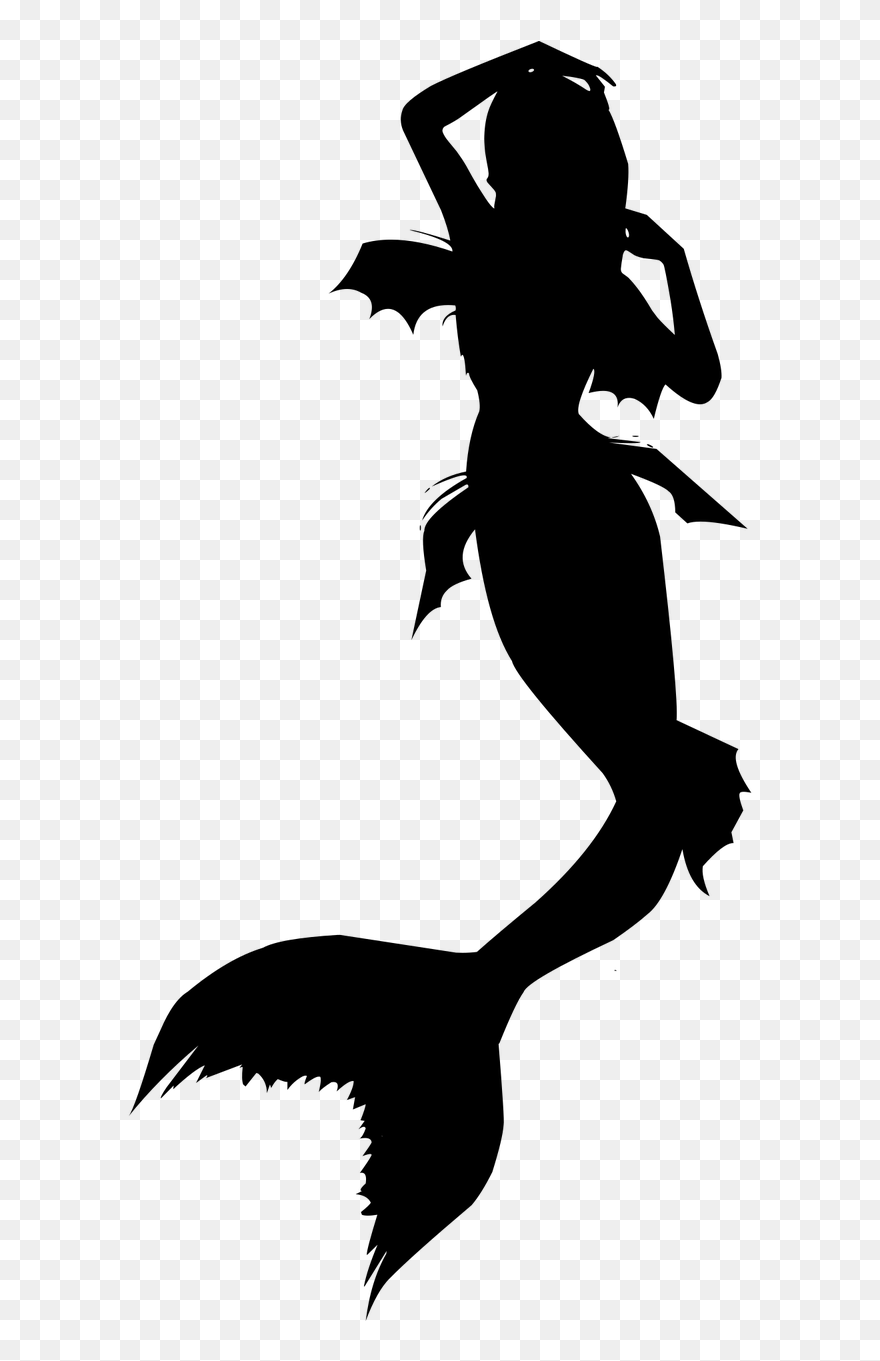 Mermaid Silhouette Images Swimming Clipart