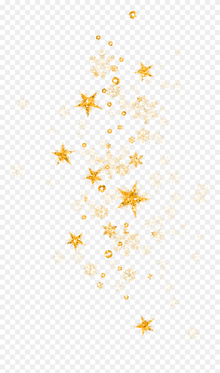 #ftestickers #clipart #stars #gold - Gold Christmas Stars Png Transparent Png