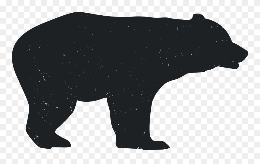 Bear Silhouette Dog Animal - Transparent Bear Silhouette Png Clipart