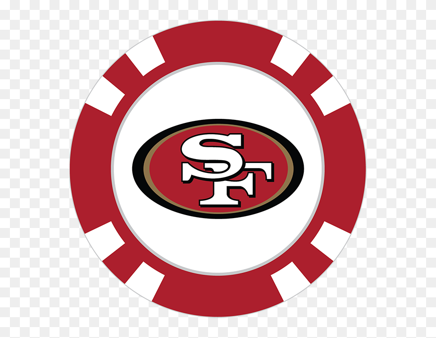 San Francisco 49ers Poker Chip Ball Marker - 49ers Poker Chip Ball Marker Clipart