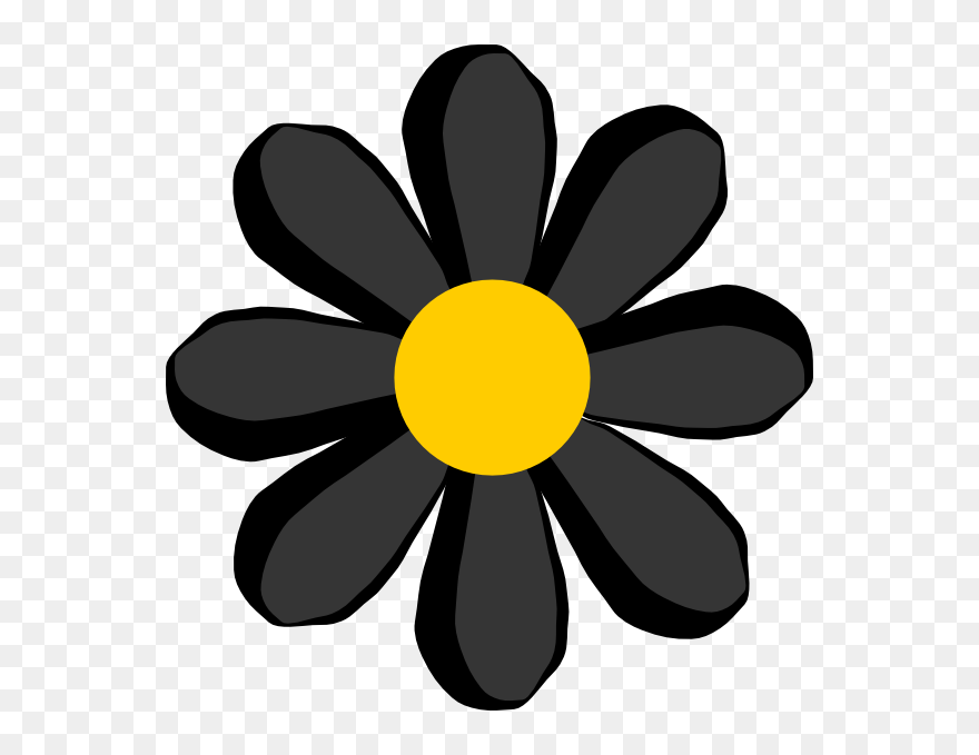 Black Flower Clipart - Png Download