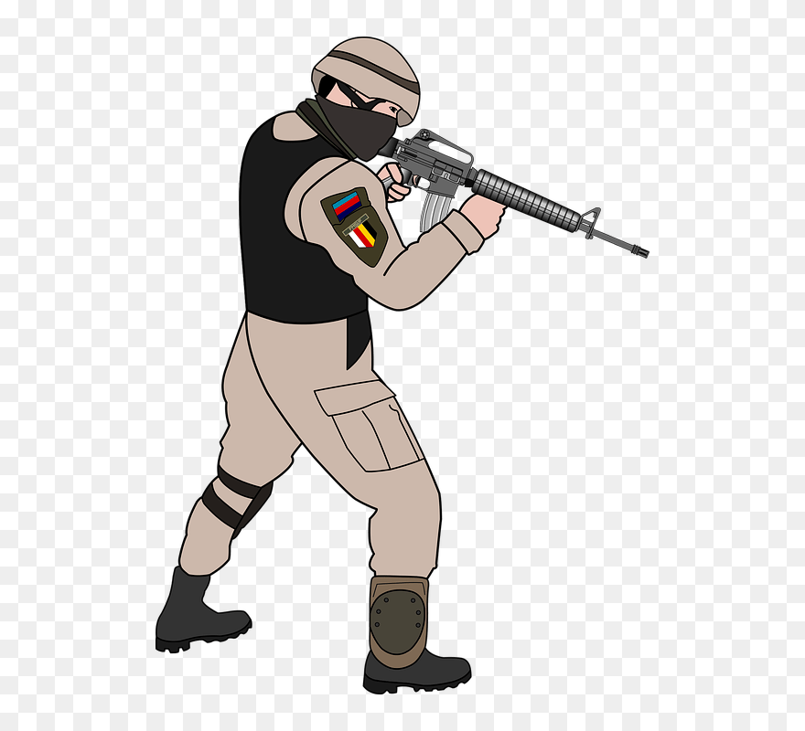 Pixabay Army Man - Soldier Pointing Gun Drawing Clipart