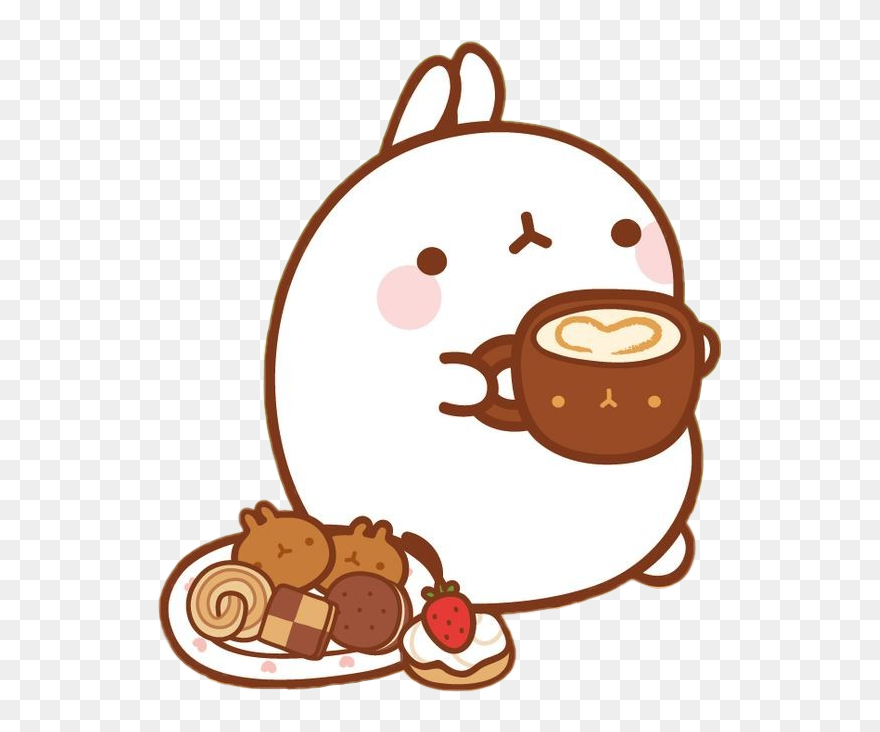 #kawaii #rabbit #cute #cookies #donut #cake #cup #coffee - Kawaii Bunny Transparent Background Clipart