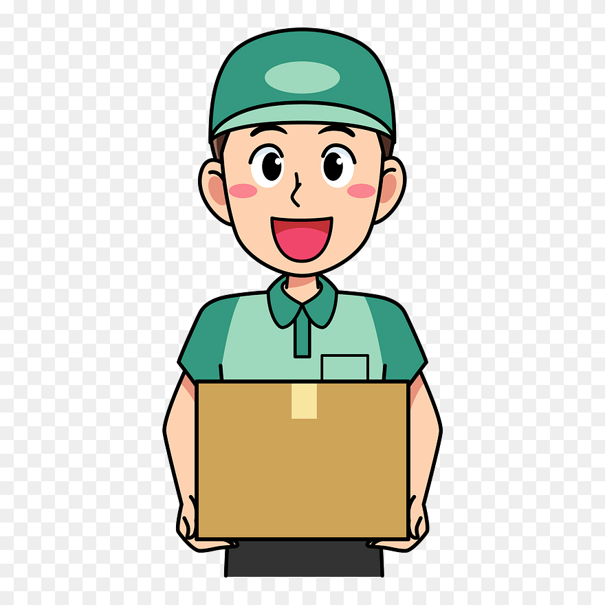 Delivery Man Clipart - Cartoon Transparent Delivery Man Png