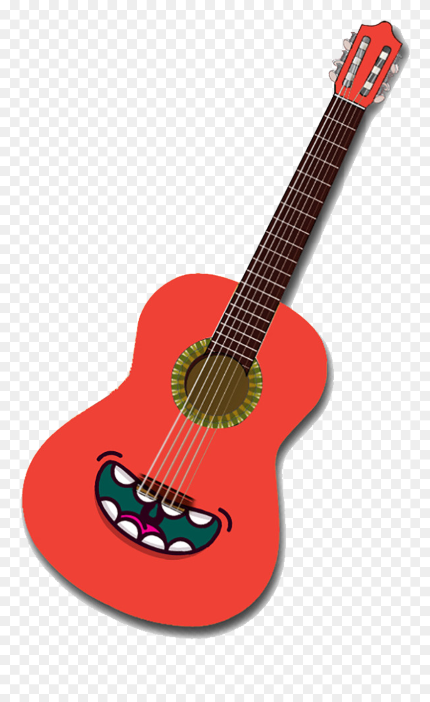Transparent Background Guitar Cartoon Png Clipart