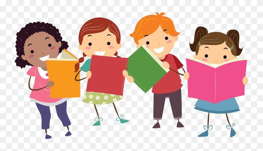 Children With Books - Happy World Book Day 2020 Clipart