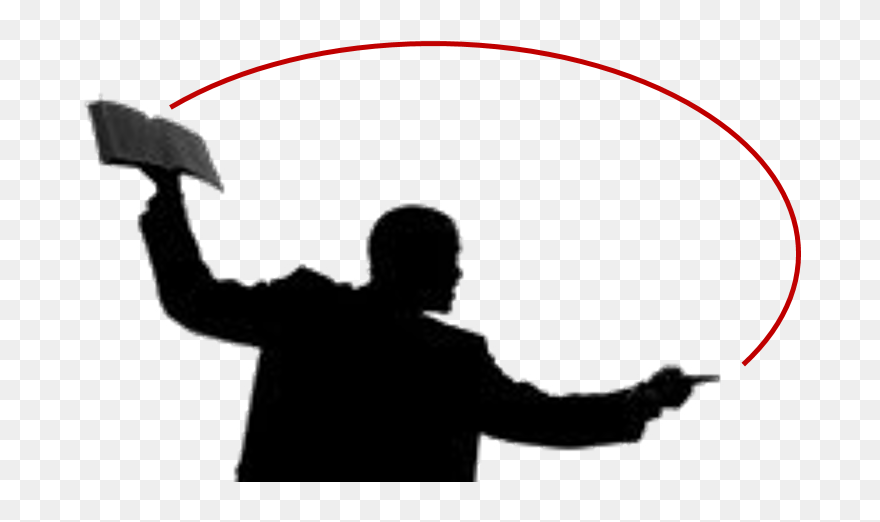 Preacher Pastor Pulpit Sermon Minister - Silhouette Preacher Png Clipart